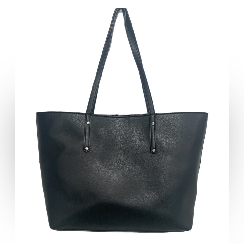 INC International Concepts XL Black Tote Shoulder Bag